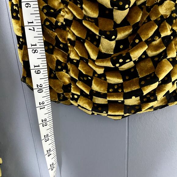 Urban Outfitters Natalia Velvet Mock Neck Burnout Dice Long Sleeve Top M - Picture 5 of 7